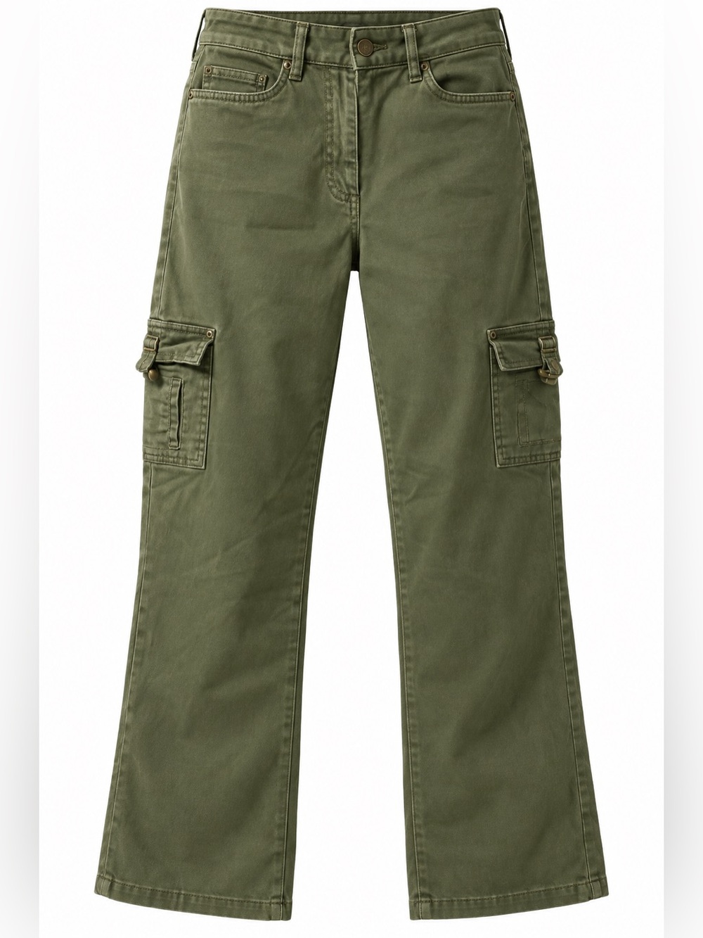 L’Équipeur Olive Green Cargo Utility Pants Y2K Women’s